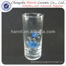 Import Cheap Goods From China / Glass Cup Glassware Set / Silk Screen Decor Pattern BengBu Tumbler Glass